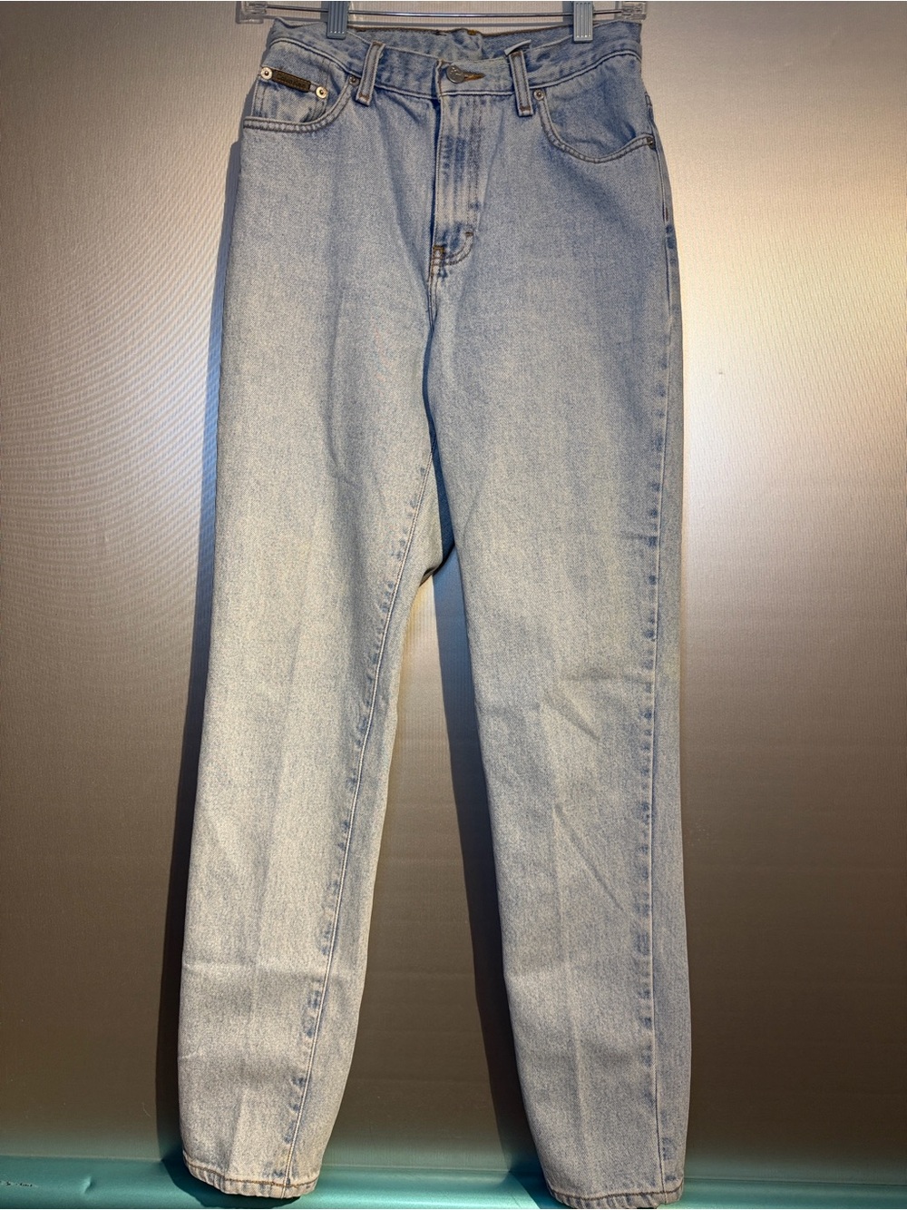 Vintage Calvin Klein High Rise Classic Tapered Leg Mom Jeans Light Wash Sz 6